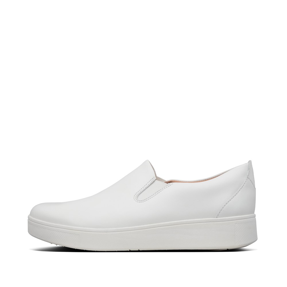 Fitflop Womens Slip-on - Rally Sneakers - White - 325-SLOWFK